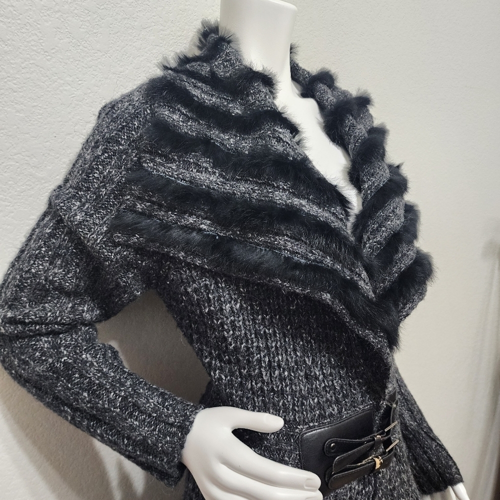 Knits by Milano Wool Mohair Black Boho Cardigan Size 1X - Picture 6 of 11